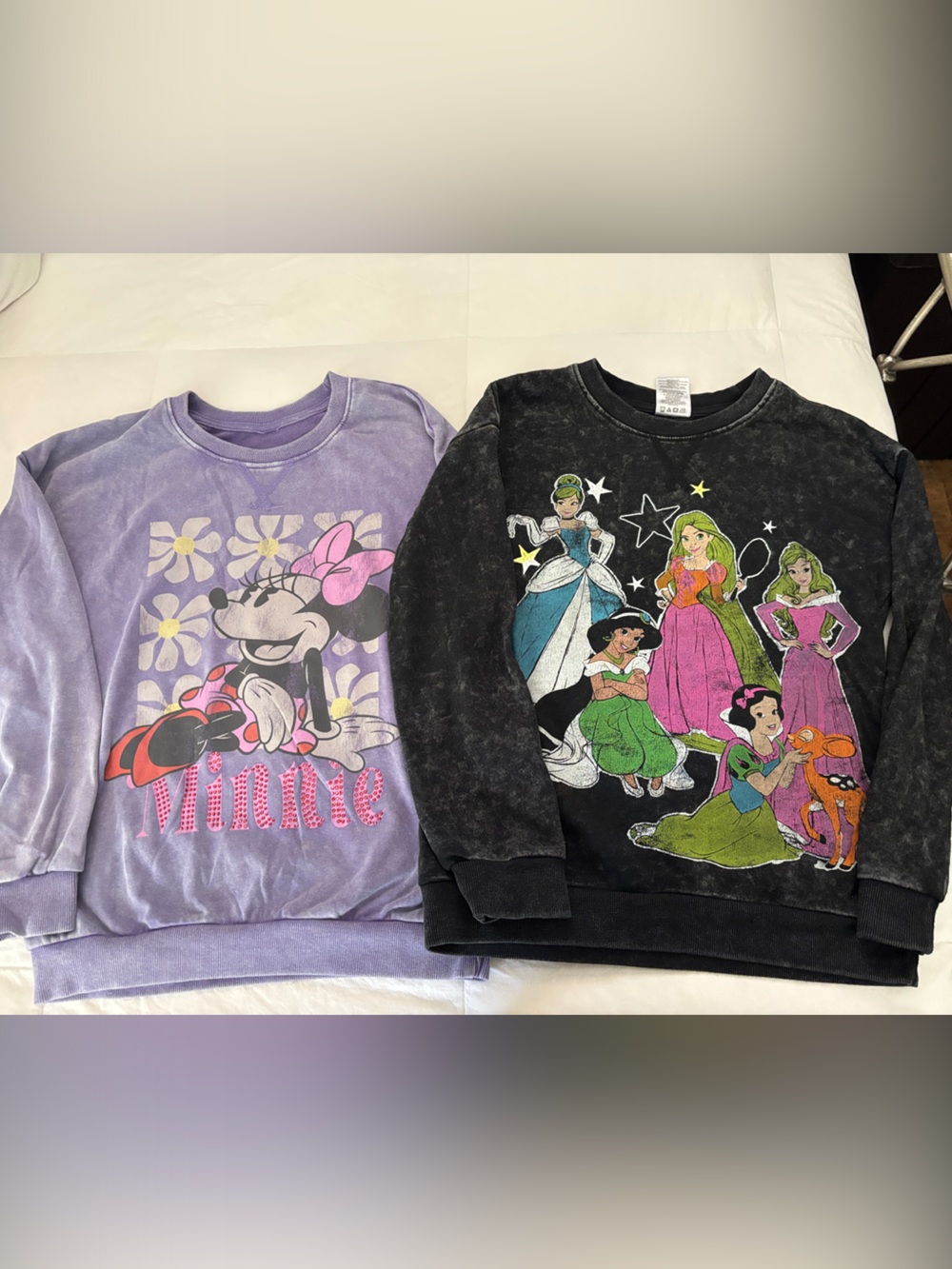 Disney Girls Graphic Sweatshirts in Purple and Black 2 pc set